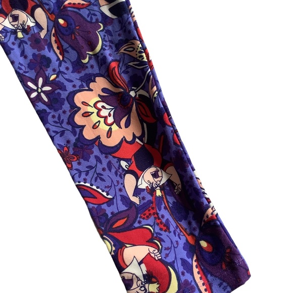LulaRoe Disney Queen of Hearts OS Leggings Pants Alice in Wonderland - Picture 4 of 7